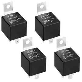 Weasch 4 Pack JD1914 Car Relay, 12V 40A, 5 Pins SPDT, Automotive Switches and Starters, Waterproof Relay for Boat Tractor Truck Motorcycle (4)