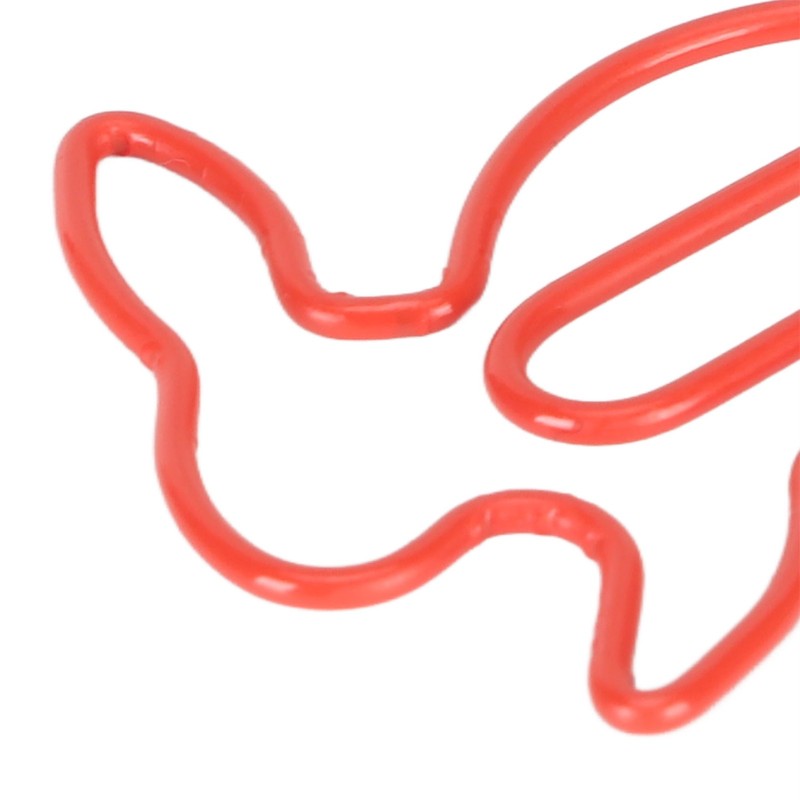 100 Pcs Rabbit Shaped Paper Clip Creative Cute Cartoon Animal