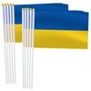 Ukraine Handheld Small Flag Set,10 PCS 5×8 Inch Mini Ukrainians