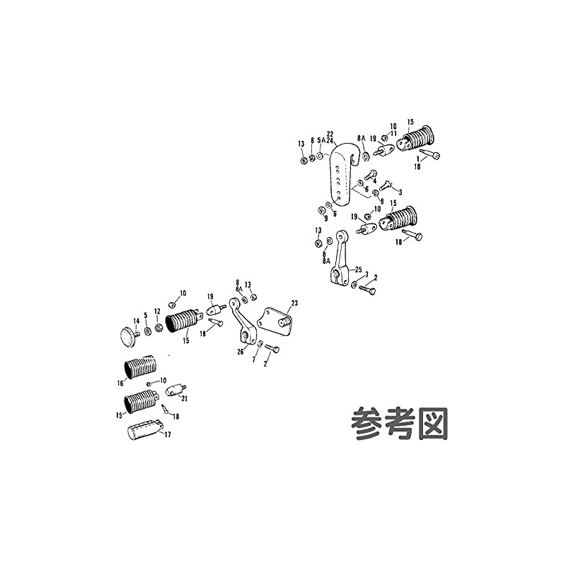 28-0201 フットペグラバー黒 ハーレー純正タイプ メス型 ラージ 28-0201-28-0201