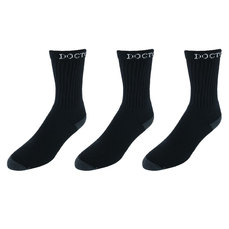 Boot Doctor Men's Work Boot Socks (3 Pair Pack), Medium,