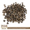 QUARKZMAN Pack of 200 Eyelets 2 mm Inner Diameter Brass
