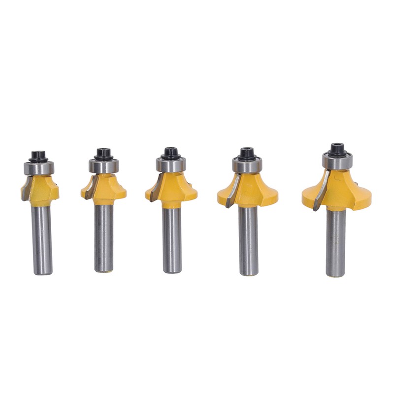 5 Pcs Round Over Router Bit 8mm Shank Carbide Corner