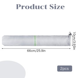 TIESOME 2Pcs Windshield Wiper Blade Cover, 25.5x3.9in Polyester RV Windshield Wiper Blade Protector Gray Wiper Blade Protector Waterproof Rainproof Bird Droppings Wiper Cover for Car SUV Truck