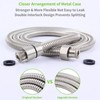 Angle Simple Brushed Nickel Shower Hose 59", Stainless Steel Replacement