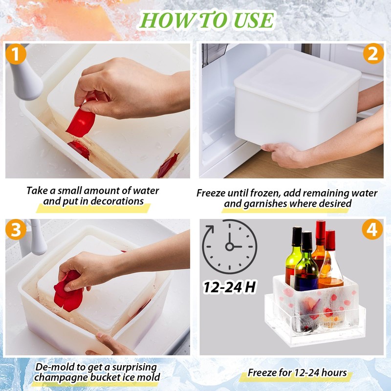 Didaey 4 Pcs Ice Mold Wine Chiller Ice Bottle Chiller