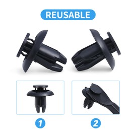 WHALETAIL 30PCS Bumper Cover Clip Fastener Rivet，Fender Liner Splash Shield Push-Type Retainer Clip Compatible with Mazda Mazda 3 5 6 CX-3 CX-5 CX-9 MX-5 Miata B45A-56-146A，Scion 90118-WB048