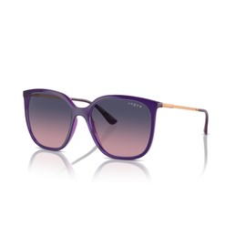 Vogue Eyewear VO5564SF Sunglasses, Transparent Violet/Pink Gradient Blue, 54 mm