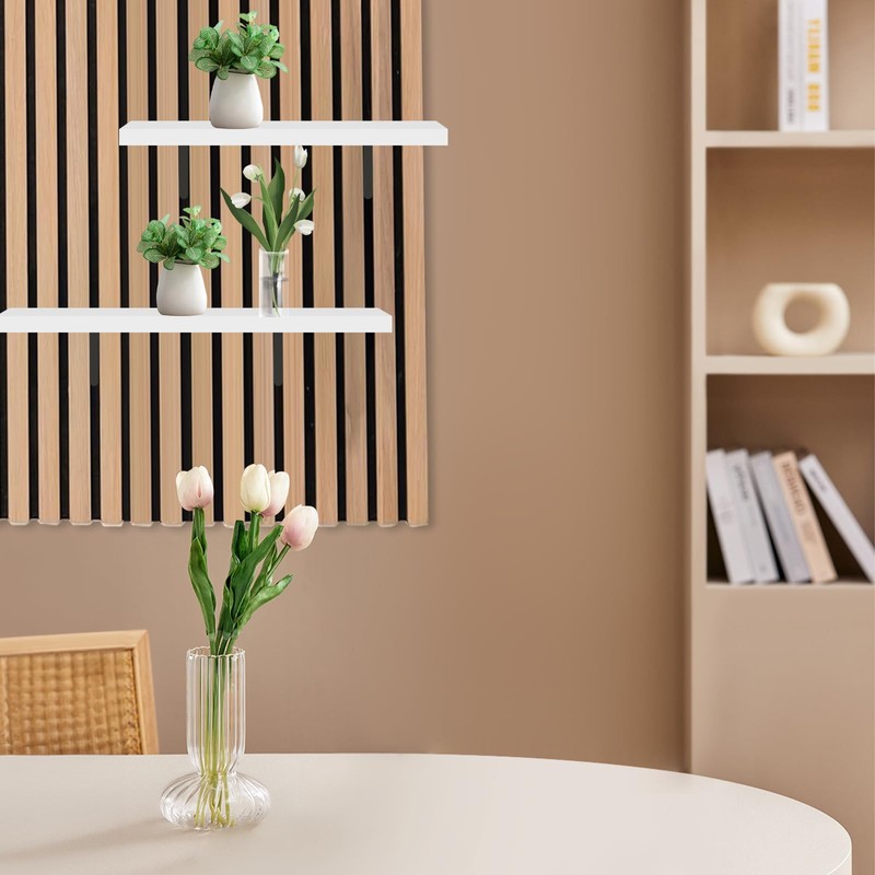 GHIBFBT Floating Shelf for Acoustic Panel, Space Saving Wall Mounted