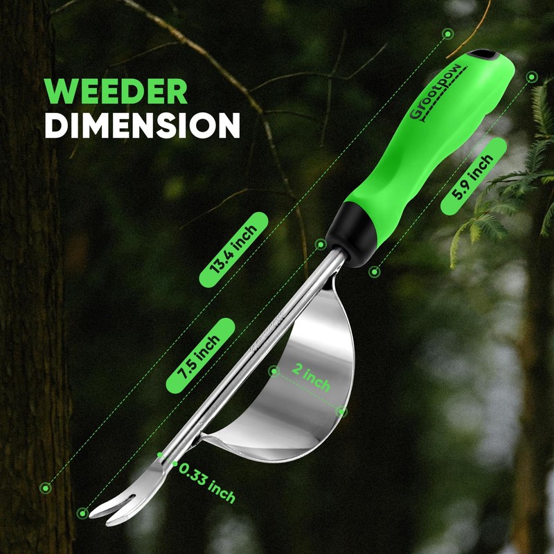 Grootpow HW1 Hand Weeder Tool, Weed Puller Tool with Ergonomic