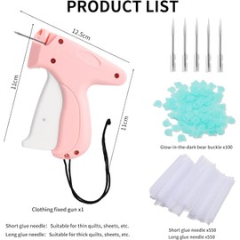 1Set Stitch Quick Clothing Fixer Micro Stitch Gun,Quilt Tacking Gun Fabric Stitch Heming Gun,Quick Clothing Fixer,Quick Stitch Sewing Gun,Mini Quick Repair Clothing Sewing Instant Stitch Guon,Type B