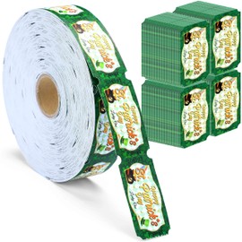 Cholemy 1000 Pcs St. Patrick's Day Party Favors Shamrocks Raffle Tickets Roll Green Numbered Door Drinks Game Ticket for Irish Saint Patty's Day Carnival Party Decorations Supplies(st. Patrick's Day)