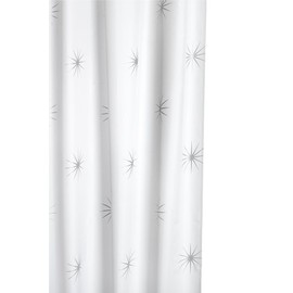 Croydex Stellar Water-Resistant Textile Shower Curtain, 1800 x 1800mm