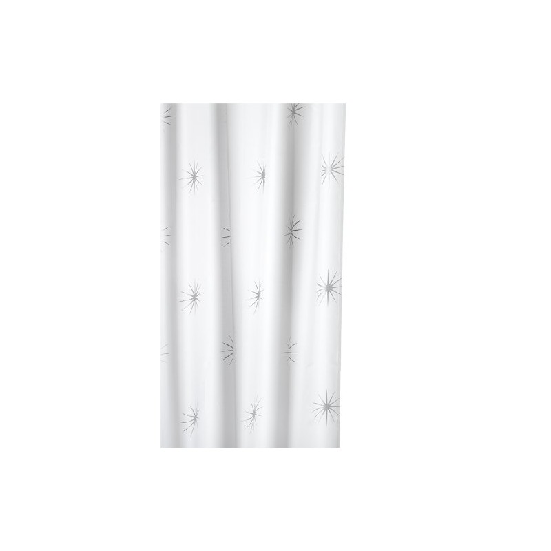 Croydex Stellar Water-Resistant Textile Shower Curtain, 1800 x 1800mm