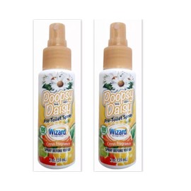 Wizard 2 Wizard Poopsy Daisy Pre Toilet Spray Citrus Scent 2 fl oz Each Fits in Purse