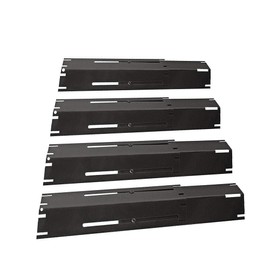 Barbecue Heat Plate, 4 Pack Universal Adjustable BBQ Heat Plates Gas Grill Heat Shields Tent, Heavy Duty Heat Shield for Most Gas Grill