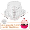 LotFancy Plastic Individual Cupcake Containers, 50 Pcs Disposable Cupcake Holders