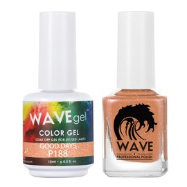 WAVEGEL Soak-Off Gel & Nail Lacquer Matching Duo Set - Simplicity Collection - #P188 Good Days I 0.5 Oz