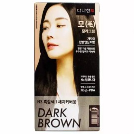 MODAHAN 칼라 모 다나한 크림(1제100g/2제100g)N3-흑갈색 Color Moda Tan Cream (1 piece 100g/2 pieces 100g) N3 - Dark Brown