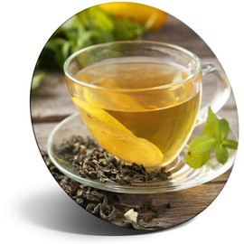 Destination Vinyl ltd Magnet for Refrigerator, Fridge - Green Tea Cup Healthy Organic for Office, Cabinet and Whiteboard, Magnetic Stickers, 21658