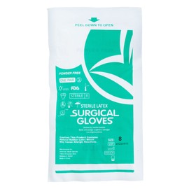 Generic Powder Free Latex Surgical Gloves, Size 8, 50 Pairs/Box
