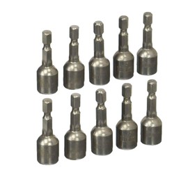 COMOK 10mm Hex Magnetic Power Socket Nut Driver Setters With 6mm Hex Shank Hand Tools 10Pcs