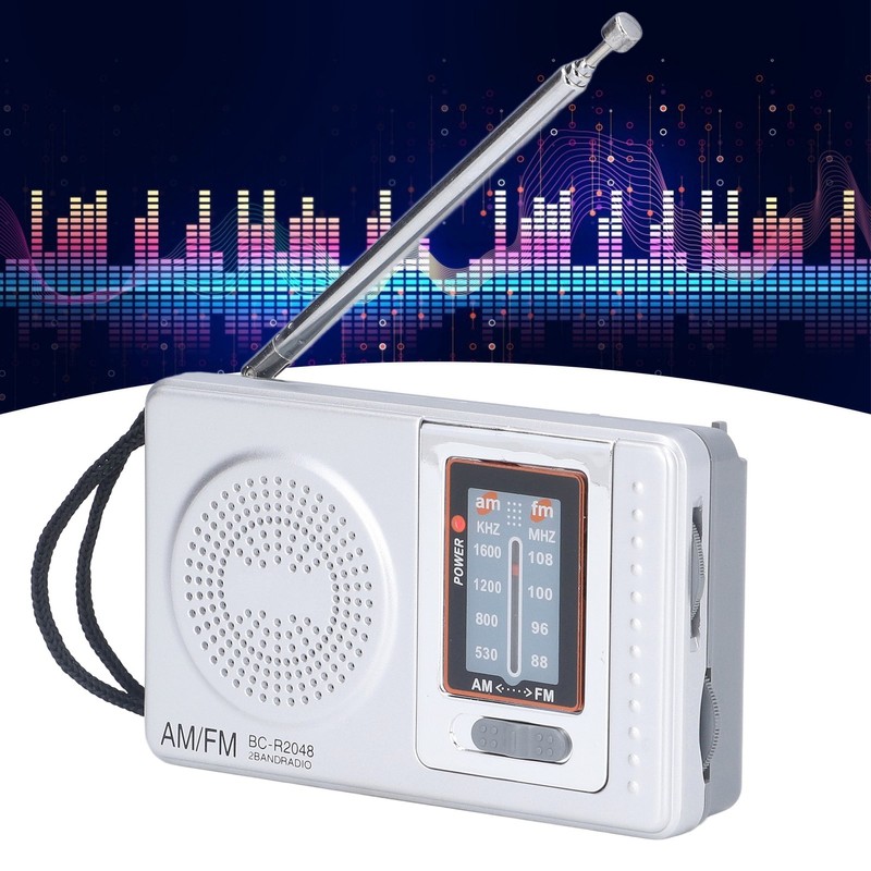 AM FM Radio Battery Power Supply Waterproof Plastic Material Portable