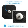 10 Electrodos Para Electroestimulador 5x5 Botón Para Compex Color Blanco