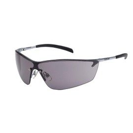 Bolle SILPSF Glasses Metal Frame with Tipgrip PC Anti-Scratch and Fog Lens, Smoke