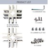Fire Pit Glass Clamp,8Pcs DIY Flame Guard Corner Hardware, Tempered
