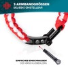 LIFE IS SIMPLE Paracord Survival Bracelet, Rescue Crew, Red, White,