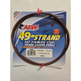 AFW 49-Strand Stainless Steel Shark Leader Cable - 275 lb.