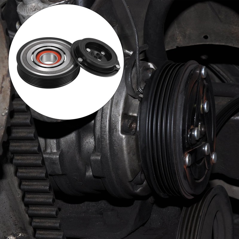 X AUTOHAUX 1 Set AC Compressor Clutch Kit Pulley Coil