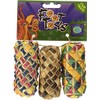 Planet Pleasures Woven Cylinder Foot Toy (3 Pack), Small