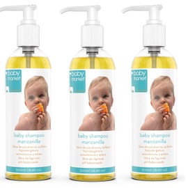 3 X Baby Shampoo - Bath & Body Champú para Bebés Recién Nacidos, Hipoalergénico, 500 ml Manzanilla cada uno