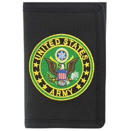 Nylon Wallet with Army Symbol Patch