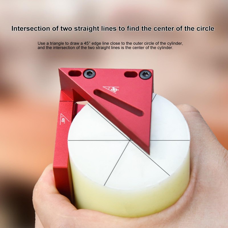 NS Juvyig 3D Multi Angle Measuring Ruler,Woodworking Square Tool Marking