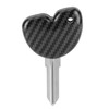 Uncut Blade Key Motorcycle Ignition Starting Carbon Fiber Style Case