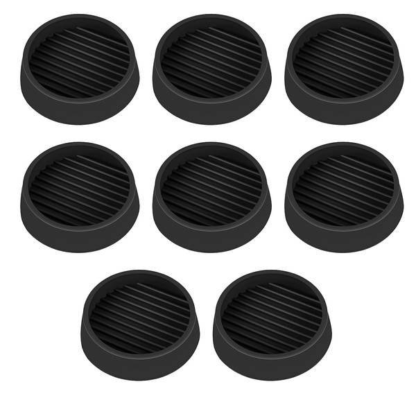 8 Pieces Non-Slip Rubber Furniture Coasters, Round Carpet Protector Cups,