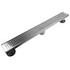 Neodrain Chrome 24-Inch Linear Shower Drain with Removable Quadrato Pattern