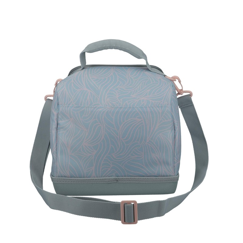 BUILT Insulated Lunch Bag with 'The Mindful' Design, Polyester, Grey/Pale