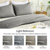 FLYMME Dark Grey King Quilt Bedspreads, 3 Pieces Lightweight Bedding