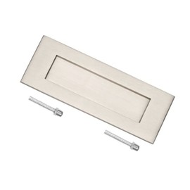 TERF® 250mm X 75mm Traditional Type Letter Plate Brushed Nickel 250mm X 75mm (10'' X 3'') Letter Postal Box Cover Plate Including Fixing Screw