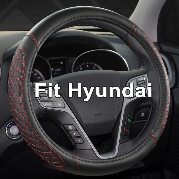 West Llama Customized Auto Car Steering Wheel Cover for Hyundai,Tucson,Sonata,Elantra,Santa