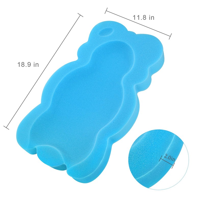 KECUCO Baby Bath Cushion Infant Sponge Mat, Toddler & Newborn