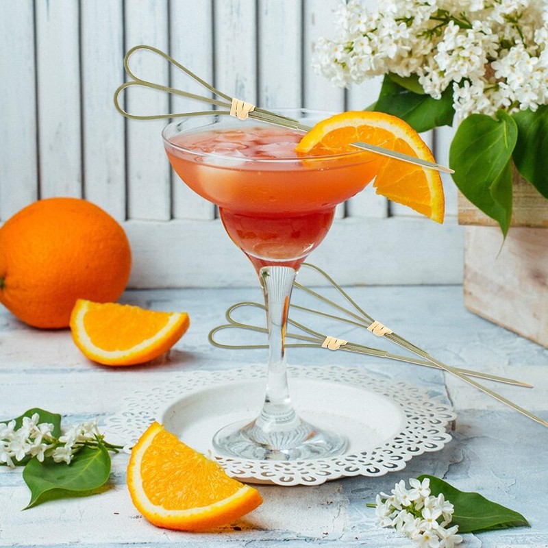 100 Pack Cocktail Picks Heart Shaped Toothpicks for Appetizers Cocktail