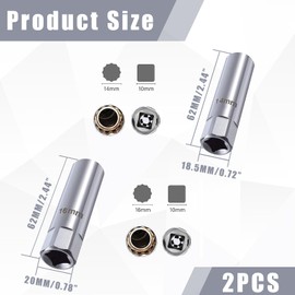 Spark Plug Wrench, Spark Plug Wrench 14 mm and Spark Plug Wrench 16 mm, Spark Plug Wrench Set, Spark Plug Socket, Spark Plug Wrench Set, High-Quality and Precise for Cars and Motorcycles