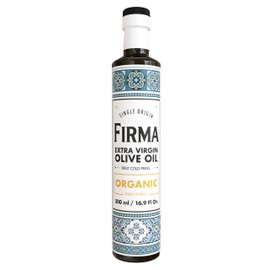 Firma Organic Extra Virgin Olive Oil – 500mL | Monovarietal Chemlali | Cold-Pressed, Single-Origin from Tunisia | Smooth, Buttery & Balanced | Family Bottled, Farmer Sourced | USDA Organic EVOO
