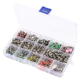 804 Uds Kit de Broches de Acero Inoxidable Juego de Broches de Metal Coloridos con Herramienta de Cierre a Presión para Manualidades de Cuero de Tela de Costura DIY