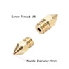 uxcell 5pcs 3D Printer Nozzle,Brass Nozzle 1mm,Extruder Print Head for